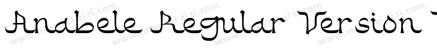 Anabele Regular Version Version字体转换